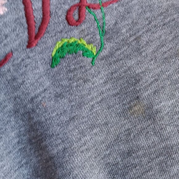 Vintage Men's Medium Sweatshirt Jerzees 80s Embroidered Triblend Rayon Russell - Picture 5 of 6